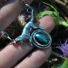 Jumping Cat Sith, Pendant, Cat-Eye Tourmaline!