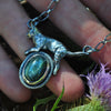 Jumping Cat Sith, Pendant, Cat-Eye Tourmaline!