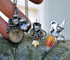 Pendant, Pumpkin-Cat in a Pumpkin hat!