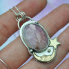 PENDANT Dreamscape, Sapphire, Sterling and Fine Silver