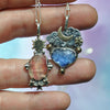 Pendant set, Moon&Star sets, Tourmaline & Tanzanite, Sterling and Fine Silver
