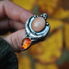 Size 6.75-7, Autumn Light, Oregon Opal and Baltic Amber