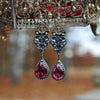 Dearest Mina, Earrings, Dracula, Garnet