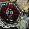 Dearest Mina, Earrings, Dracula, Garnet