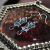 The Castle is Old, Earrings, Dracula, Garnet