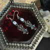 Sea of Wonders, Earrings, Dracula, Garnet and Vintage Glass