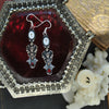 Sea of Wonders, Earrings, Dracula, Garnet and Vintage Glass