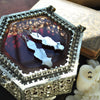 Sea of Wonders, Earrings, Dracula, Garnet and Vintage Glass