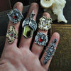 SIZE 7.5, The Castle is Old, Dracula, Garnet in Quartz