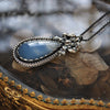 Pendant, Blue Seam Opal