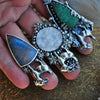 Size 8-9, Baby Yule Goat Frith, Raw Malachite