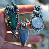 Size 8-9, Baby Yule Goat Frith, Raw Malachite