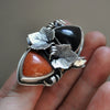 Size 7, Pumpkin Patch, Halloween Ring, Sterling and Fine Silver
