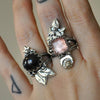 Size 7, Moon&Star sets, Pink Quartz & Star Garnet