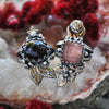 Size 7, Moon&Star sets, Pink Quartz & Star Garnet