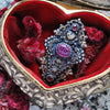 Size 6.5, Oceans of Time.. Ruby and Garnets
