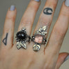 Size 7, Moon&Star sets, Pink Quartz & Star Garnet