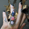 Size 6.5, Sky Empress, Sugilite and Sapphire and Rhodochrosite, Sterling and Fine Silver