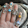 Size 5, Moon&Star sets, Lavender Turquoise, Sterling and Fine Silver