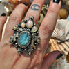 Size 8.5, Aquamarine and Opals
