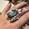 Size 8.5, Aquamarine and Opals