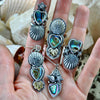 PENDANT, Ocean Heart, Sterling and Fine Silver