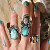 Size 10, Seahorse Mermaid Ring, Imperial Topaz, Sterling and Fine Silver