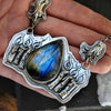 Pendant, Blue Flame, Superstions & Lore, Labradorite