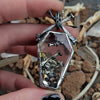 Thread to the Underworld! Pyrite, Garnet, Diamond, Sapphire Coffin