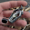 Thread to the Underworld! Pyrite, Garnet, Diamond, Sapphire Coffin