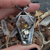 Thread to the Underworld! Pyrite, Garnet, Diamond, Sapphire Coffin