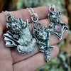 Pendant, Witch Familiar, "Witch Eye" Pink Tourmaline