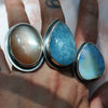 Size 8, Heart of the Mountain Rings, Aquamarine
