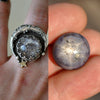 Custom Order!! STAR SAPPHIRE, Stargazing Oracle Ring or Necklace, Sterling and Fine Silver and Brass