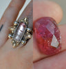 Custom Order!! TOURMALINE, Holy Crest Ring, Sterling and Fine Silver and Brass