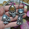 PENDANT, Bouquets Brought on Bat Wings, Moonstone